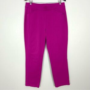 Chico’s Travelers Collection Crepe Ankle Pants Women’s Size 12 Pull On Pockets